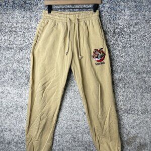 Looney Tunes Teddy Fresh Pants Mens XS Joggers Sweatpants Embroidered Cartoon